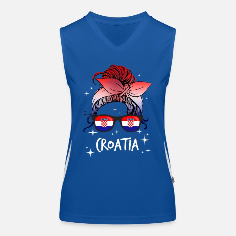 Kroatien Funktionelles Kontrast-Tank Top für Frauen