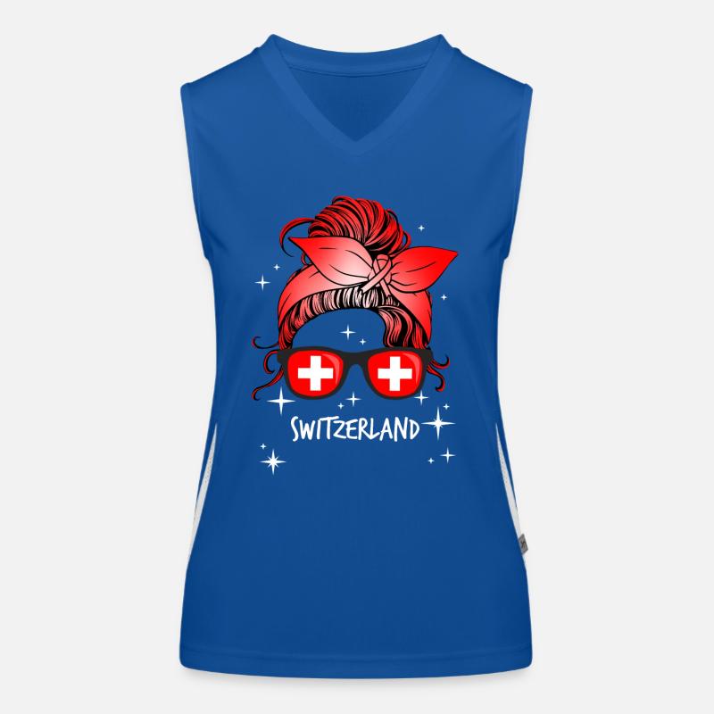 Schweiz Funktionelles Kontrast-Tank Top für Frauen