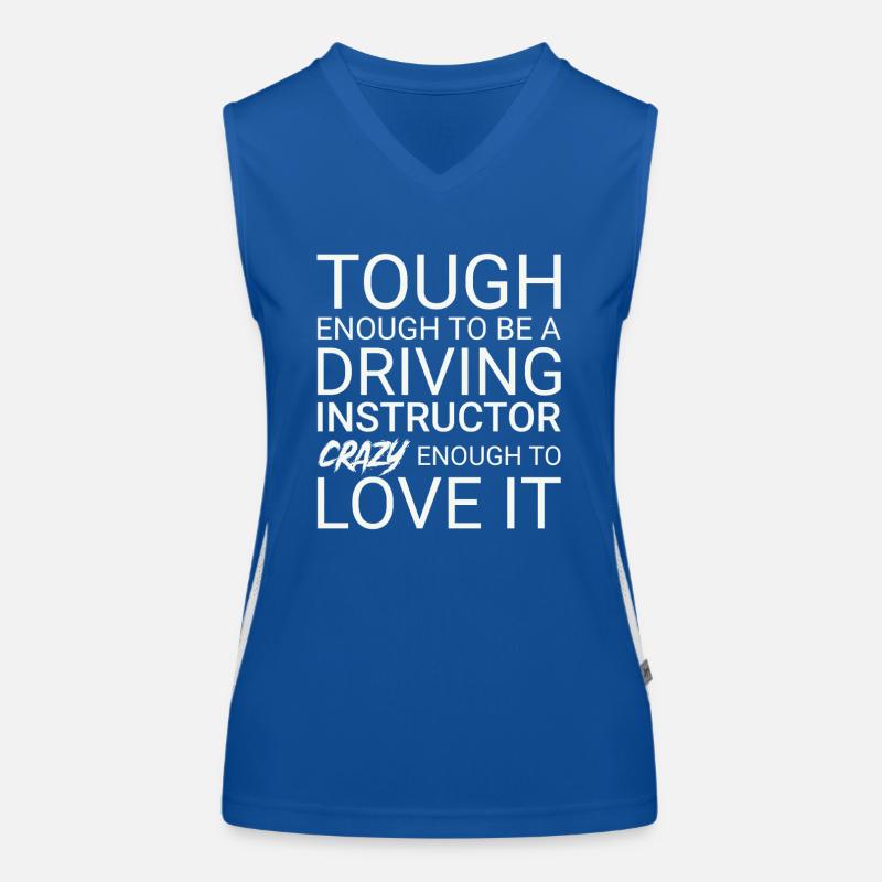 Driving Instructor Crazy Drive Tutor Women's Functional Contrast Tank Top