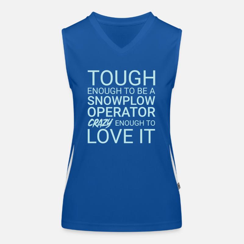 Snowplow Operator Crazy Schneepflugfahrer Funktionelles Kontrast-Tank Top für Frauen