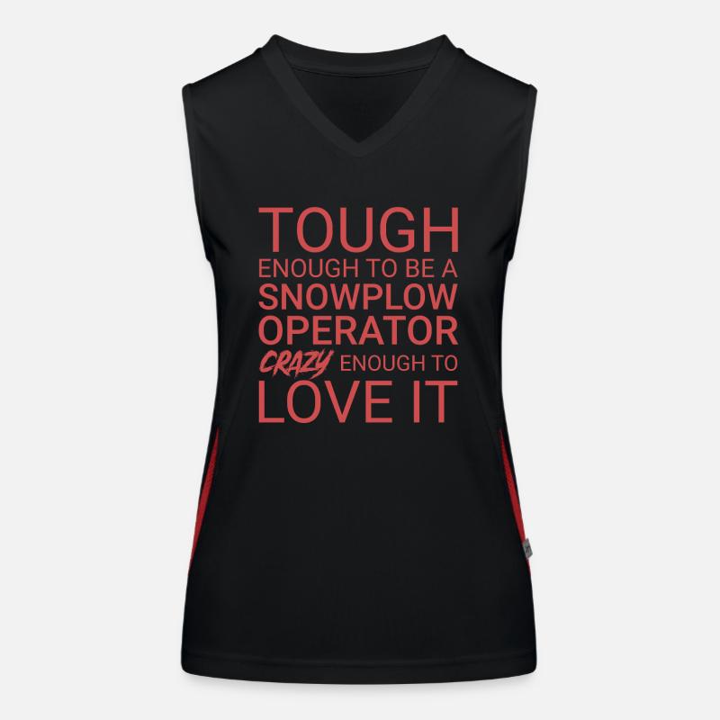 Snowplow Operator Crazy Women's Functional Contrast Tank Top