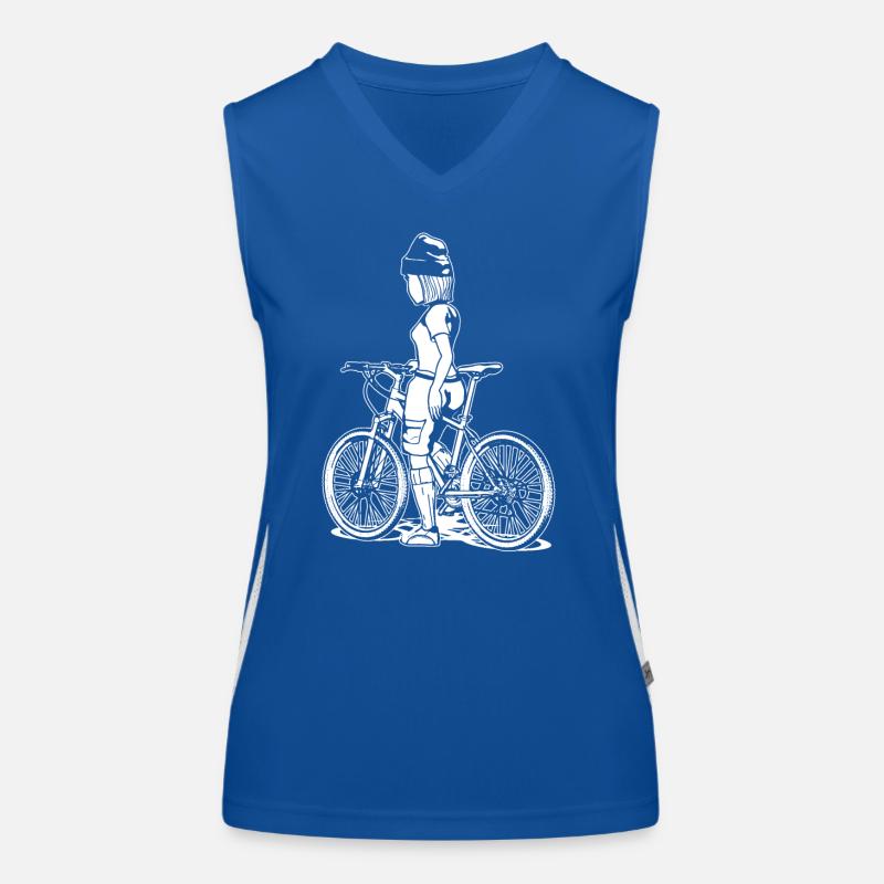 MTB-Freiheit: Comic-Design mit Adrenalinkick! Funktionelles Kontrast-Tank Top für Frauen