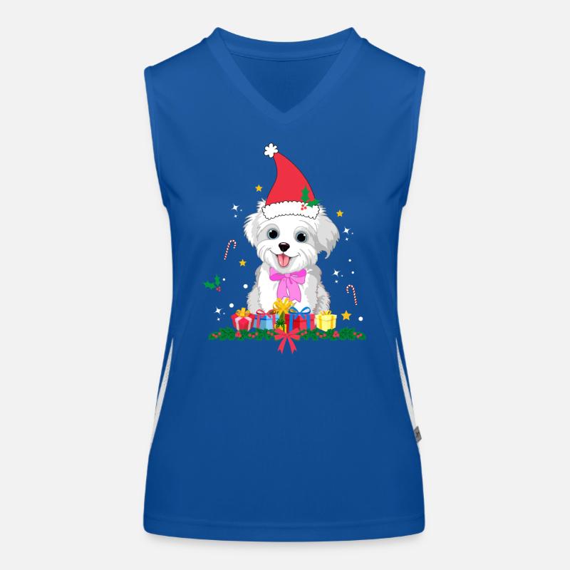 Hund Weihnachten. Weihnachtsgeschenk Funktionelles Kontrast-Tank Top für Frauen