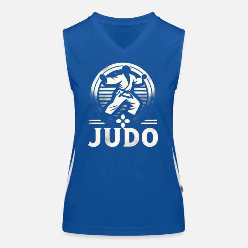 Emblème de combat de maîtrise du judo Débardeur respirant contrasté Femme