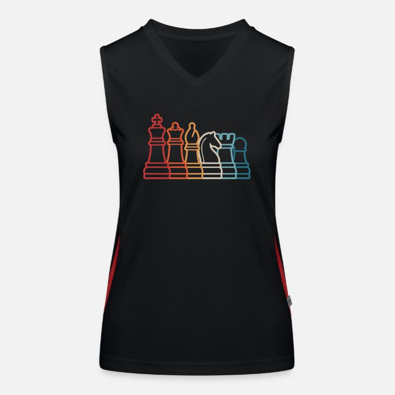 Chess Player Chess Board Game Chess Pieces Women's Functional Contrast Tank Top