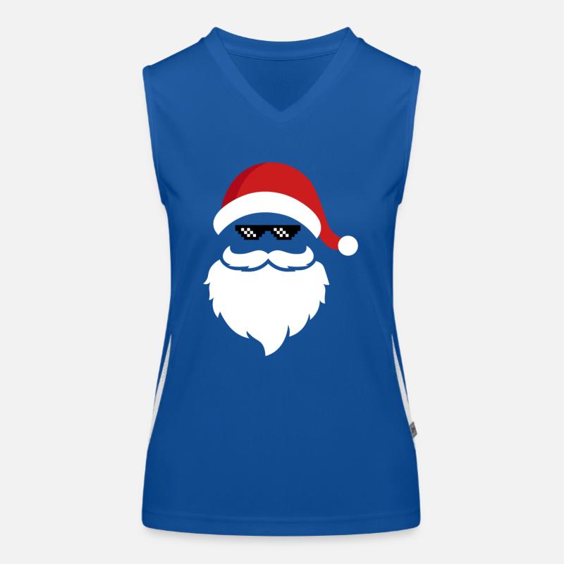 Weihnachtsmann Funktionelles Kontrast-Tank Top für Frauen