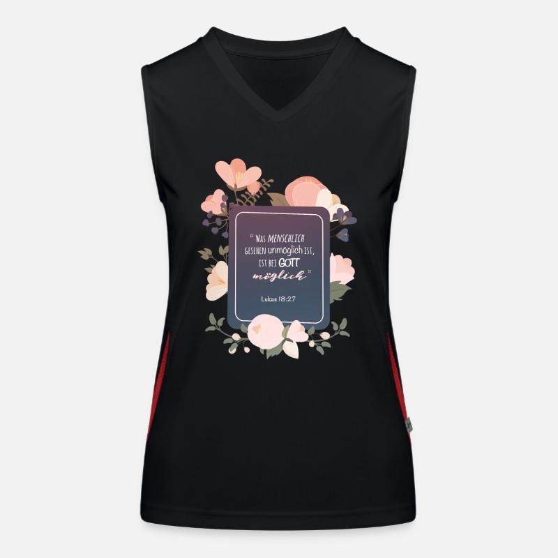 Bei Gott möglich Funktionelles Kontrast-Tank Top für Frauen
