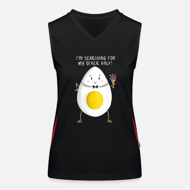 Romantisches gekochtes Ei Funktionelles Kontrast-Tank Top für Frauen
