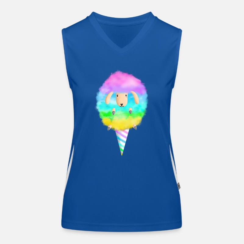 Zuckerwatte Schaf Funktionelles Kontrast-Tank Top für Frauen