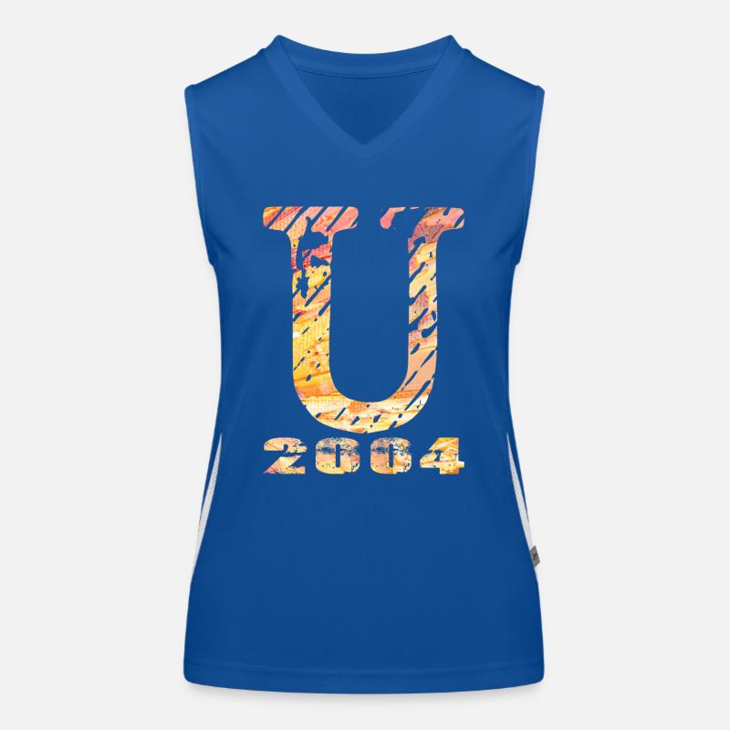 U 2004 Nom Année de naissance Cadeau Débardeur respirant contrasté Femme