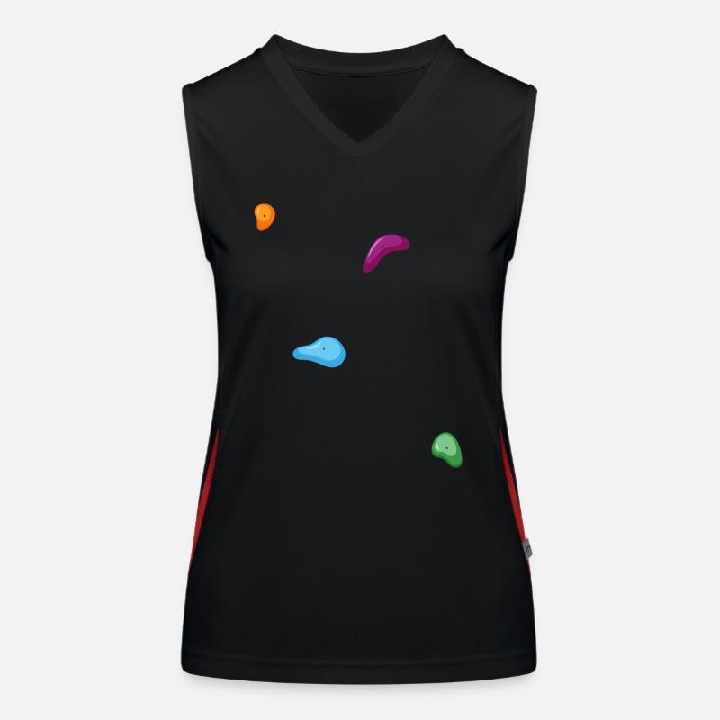 klettern bouldern boulderfelsen freiklettern Funktionelles Kontrast-Tank Top für Frauen