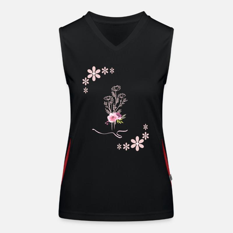 Rosa Frühling Funktionelles Kontrast-Tank Top für Frauen