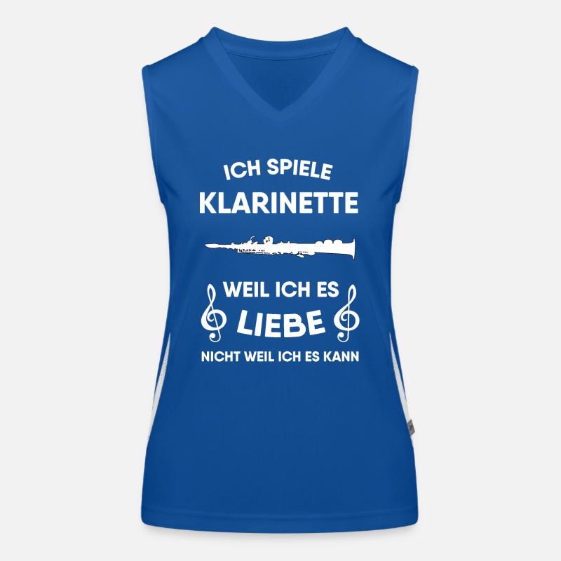 Klarinette Funktionelles Kontrast-Tank Top für Frauen