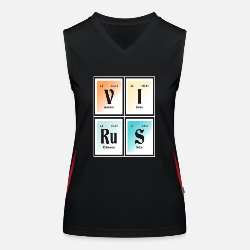 Virus - Periodic Table of Elements Women's Functional Contrast Tank Top
