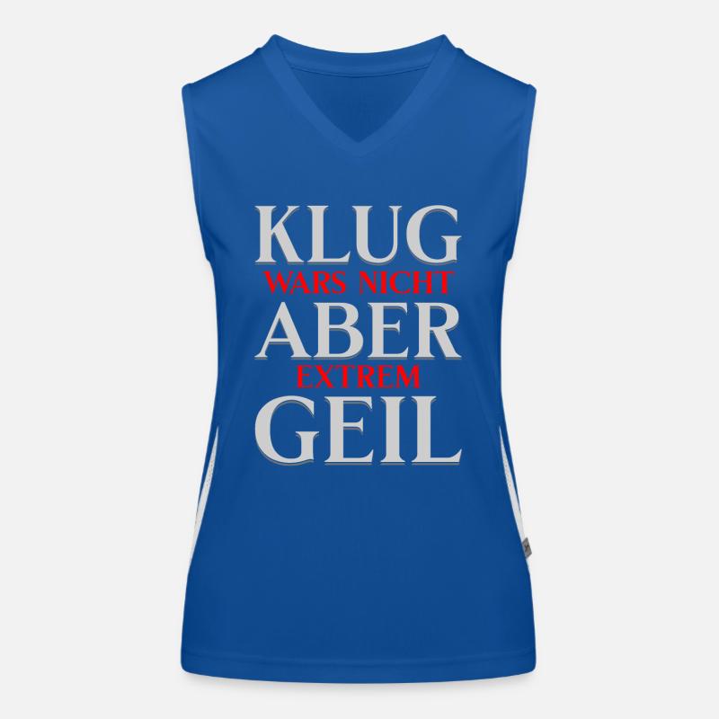 Klug wars nicht... Lustiger Spruch Funktionelles Kontrast-Tank Top für Frauen