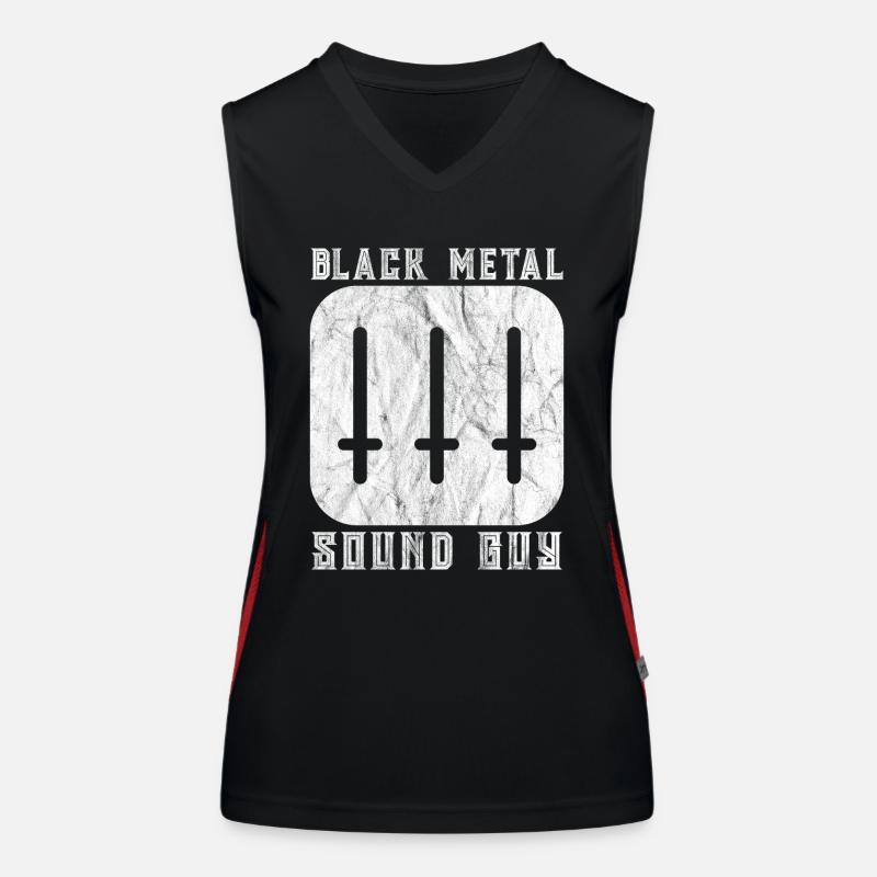 Black Metal Sound Guy - Audio Engineer Gift Women's Functional Contrast Tank Top