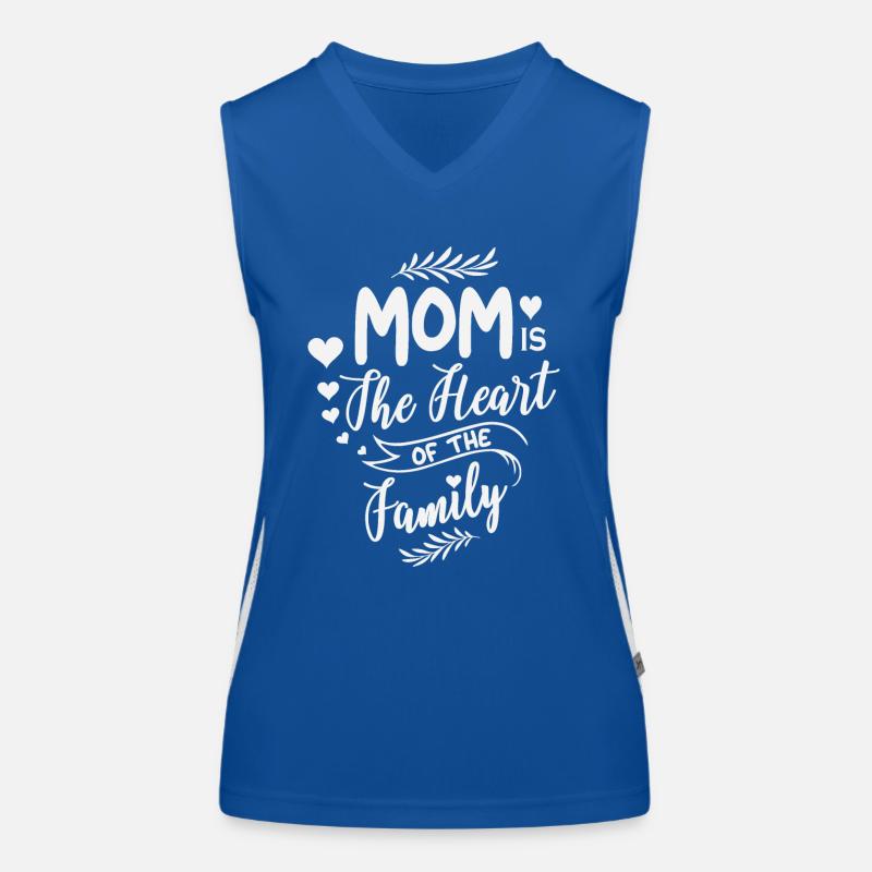 Die Mutter ist das Herzstück einer Familie Funktionelles Kontrast-Tank Top für Frauen