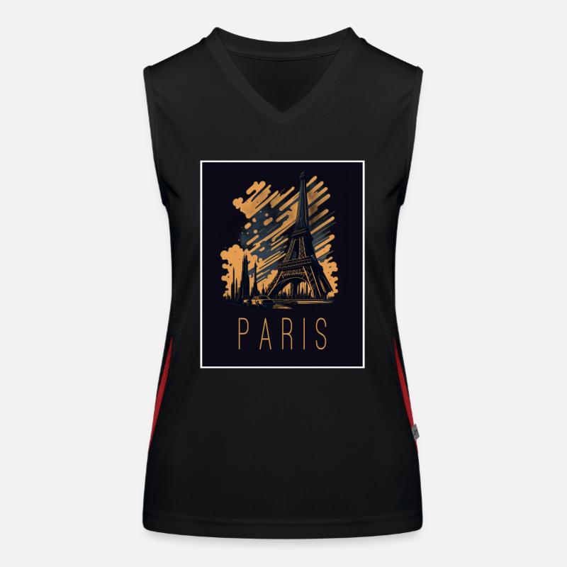 Tour Eiffel de Paris Débardeur respirant contrasté Femme