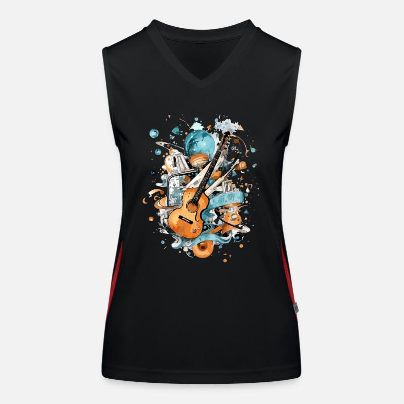 Ein musikalisches Universum Funktionelles Kontrast-Tank Top für Frauen
