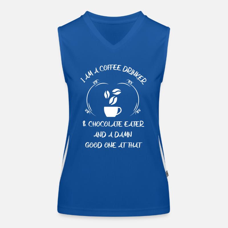Coffee, espresso, coffee & chocolate Women's Functional Contrast Tank Top