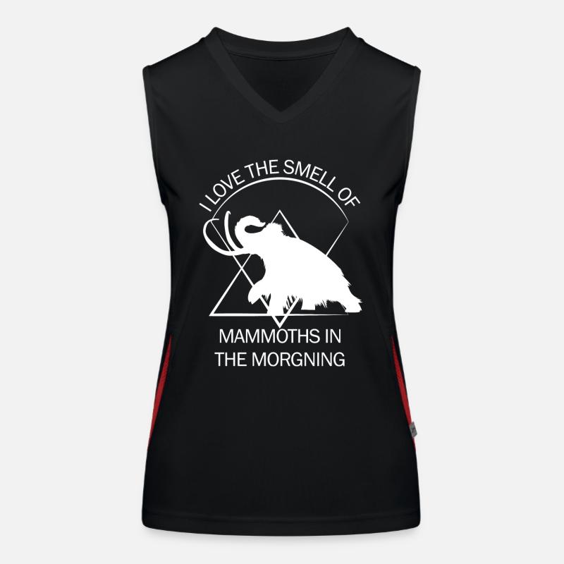 Lustiges Mammut Steinzeit Eiszeit Design Urzeit Funktionelles Kontrast-Tank Top für Frauen