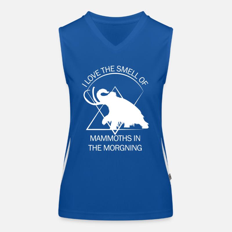 Lustiges Mammut Steinzeit Eiszeit Design Urzeit Funktionelles Kontrast-Tank Top für Frauen
