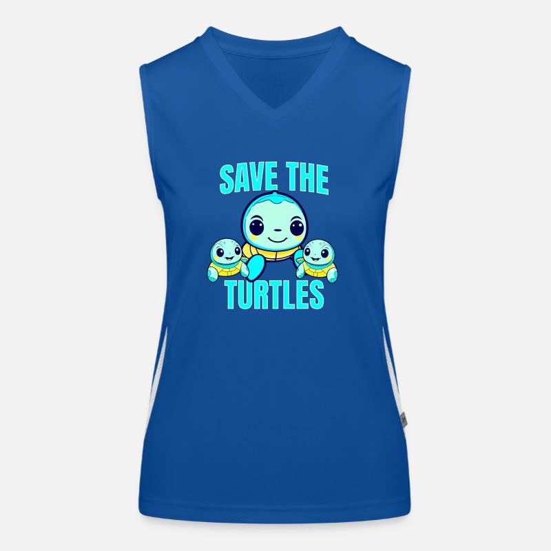 Save the Turtles Women's Functional Contrast Tank Top