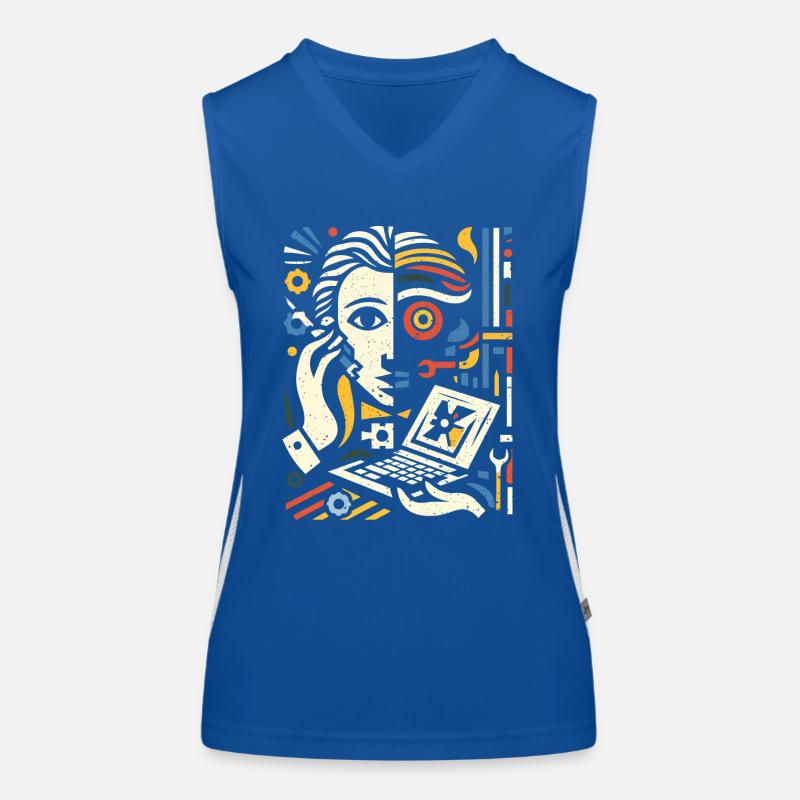 Cooles Techniker Kunst Geschenk Funktionelles Kontrast-Tank Top für Frauen