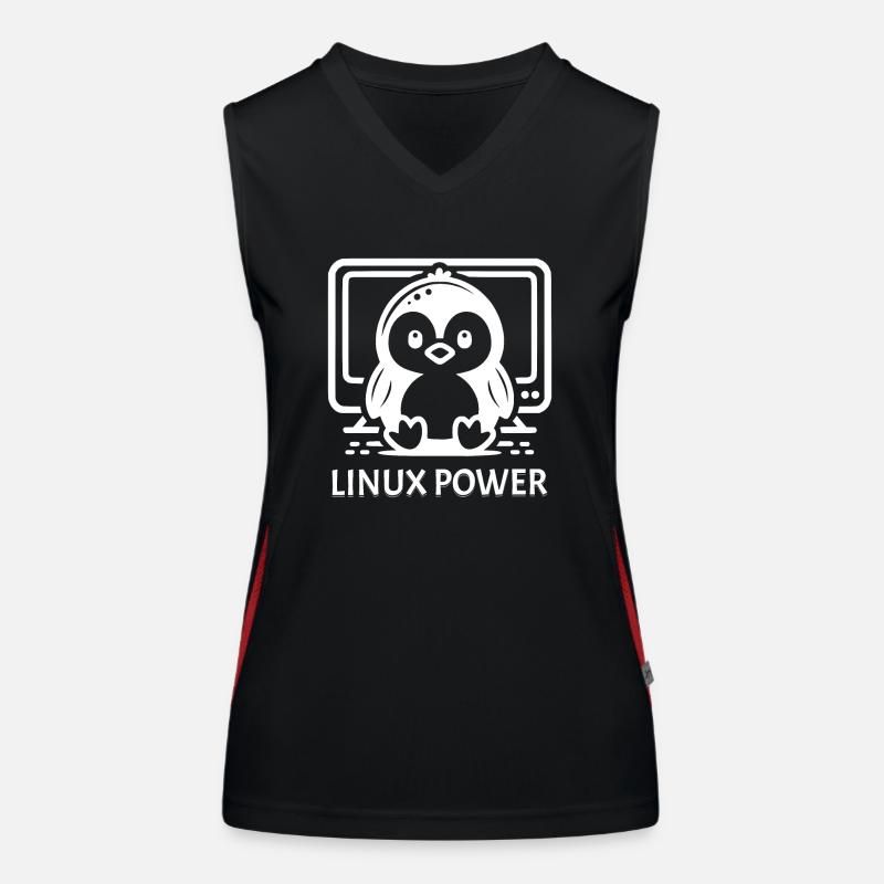 Linux-Leistung Funktionelles Kontrast-Tank Top für Frauen
