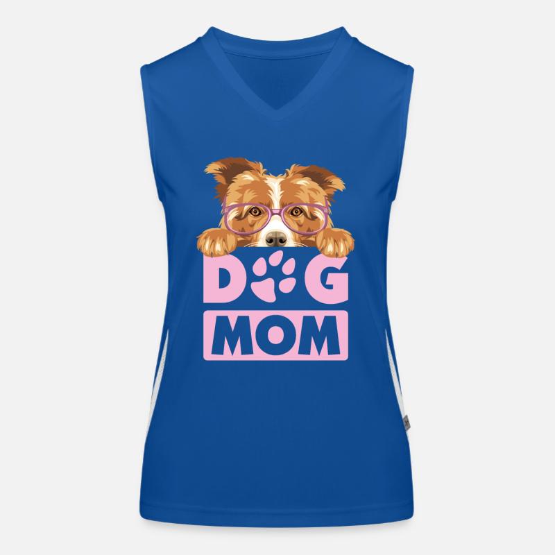 Border Collie Hund Mama Funktionelles Kontrast-Tank Top für Frauen