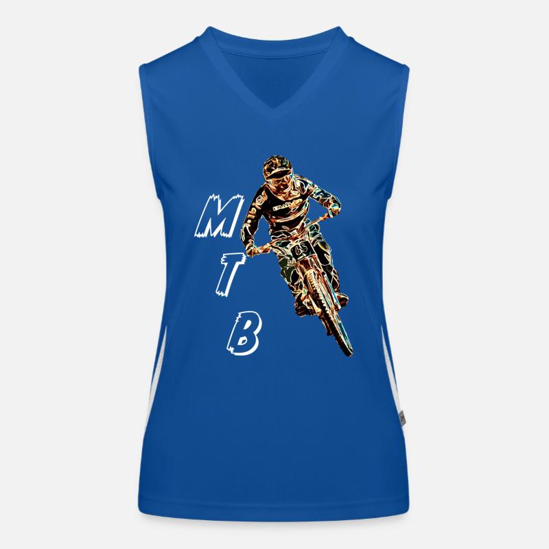 MTB MTB bergab Funktionelles Kontrast-Tank Top für Frauen