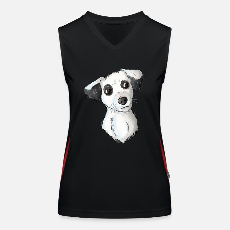 Jack Russell Pattern 6 Women's Functional Contrast Tank Top