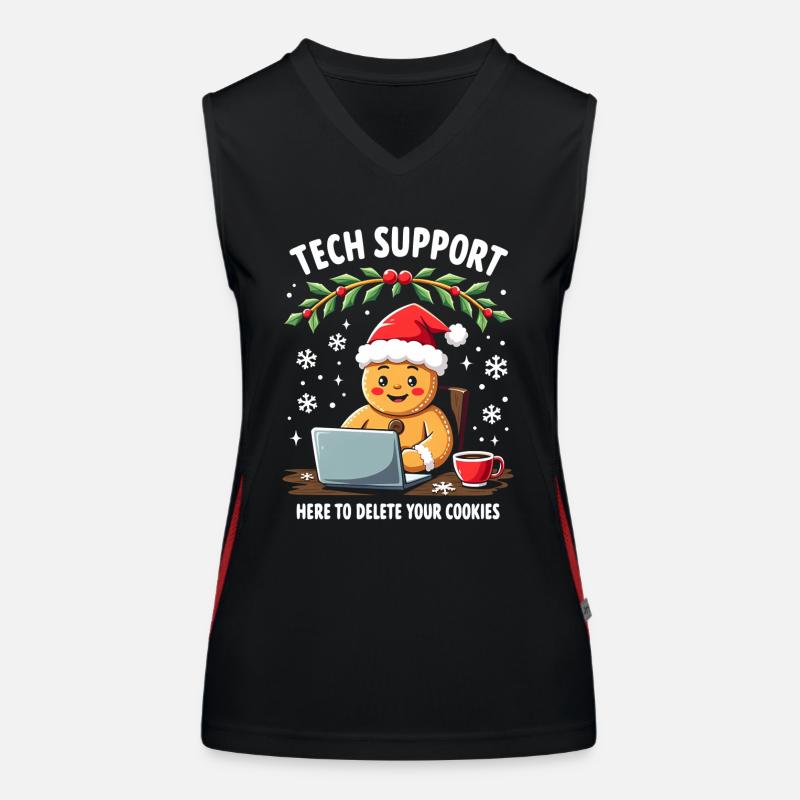 Tech Support, I'm here to delete your cookies Funktionelles Kontrast-Tank Top für Frauen