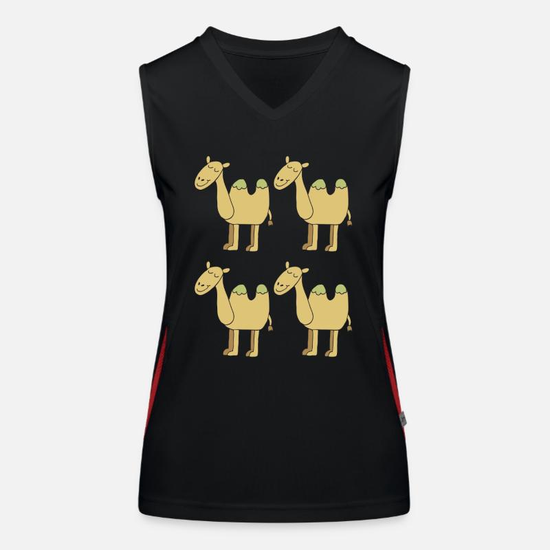 kamel herde Funktionelles Kontrast-Tank Top für Frauen