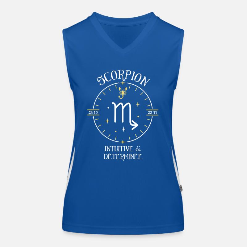 Du signe du Scorpion - Intuitive et déterminée Débardeur respirant contrasté Femme