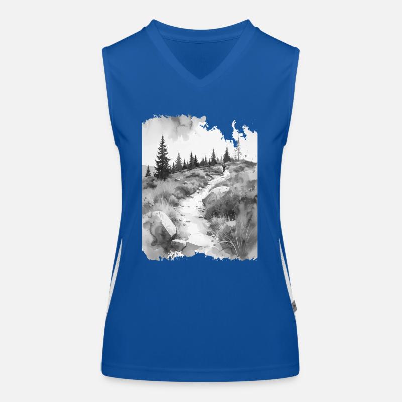 Wanderpfad greysplash Funktionelles Kontrast-Tank Top für Frauen