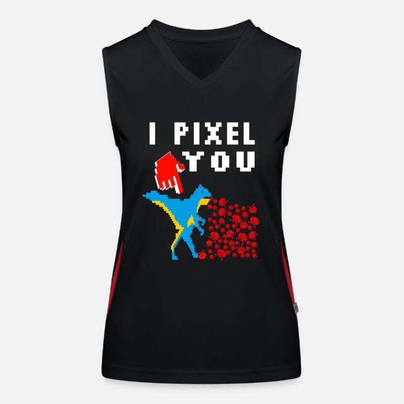 Pixel Funktionelles Kontrast-Tank Top für Frauen