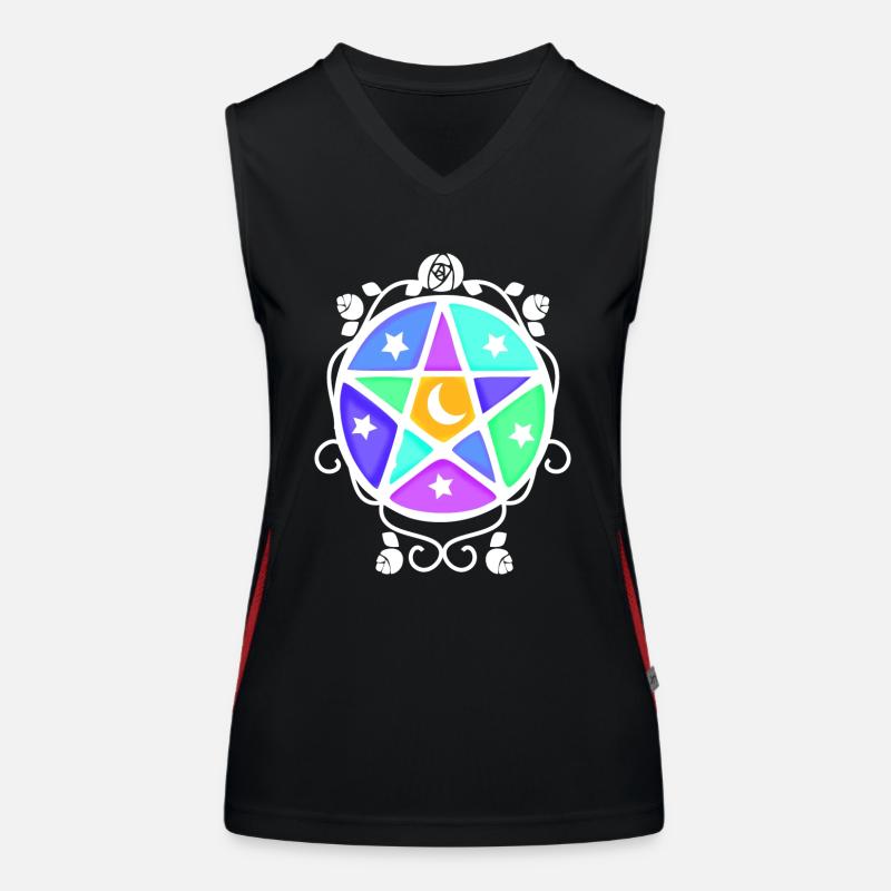 Wicca blanche Débardeur respirant contrasté Femme