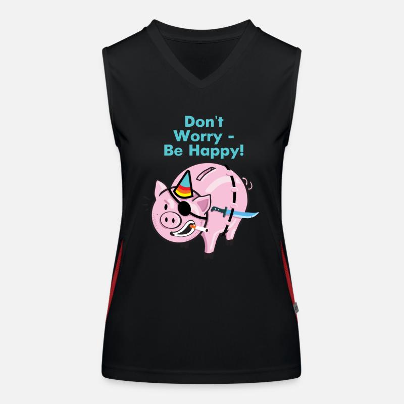 Cochon de pirate Débardeur respirant contrasté Femme