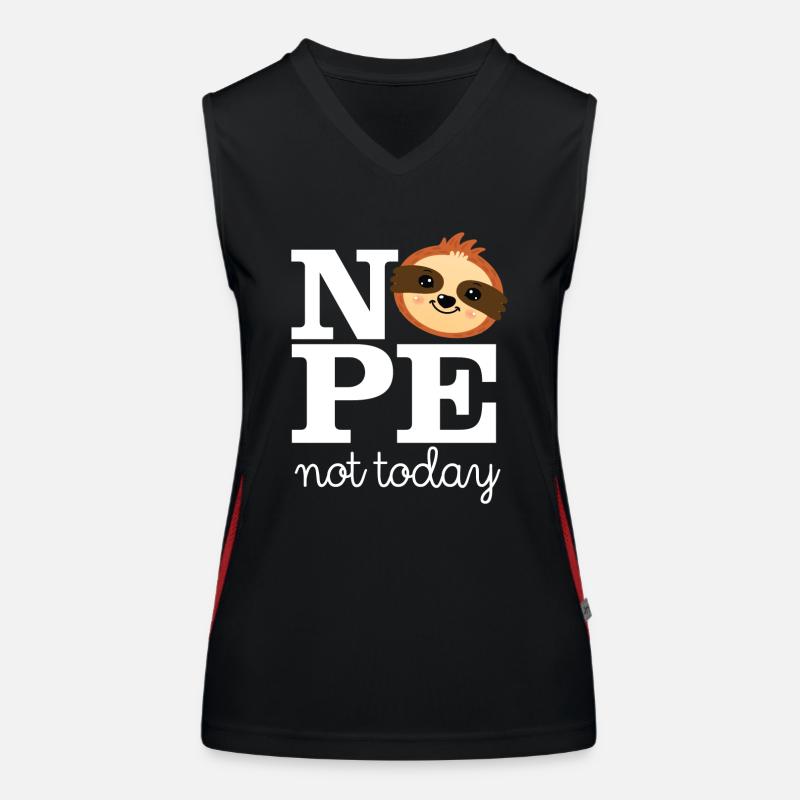 Nope - Note Today - Lazy Sloth Débardeur respirant contrasté Femme