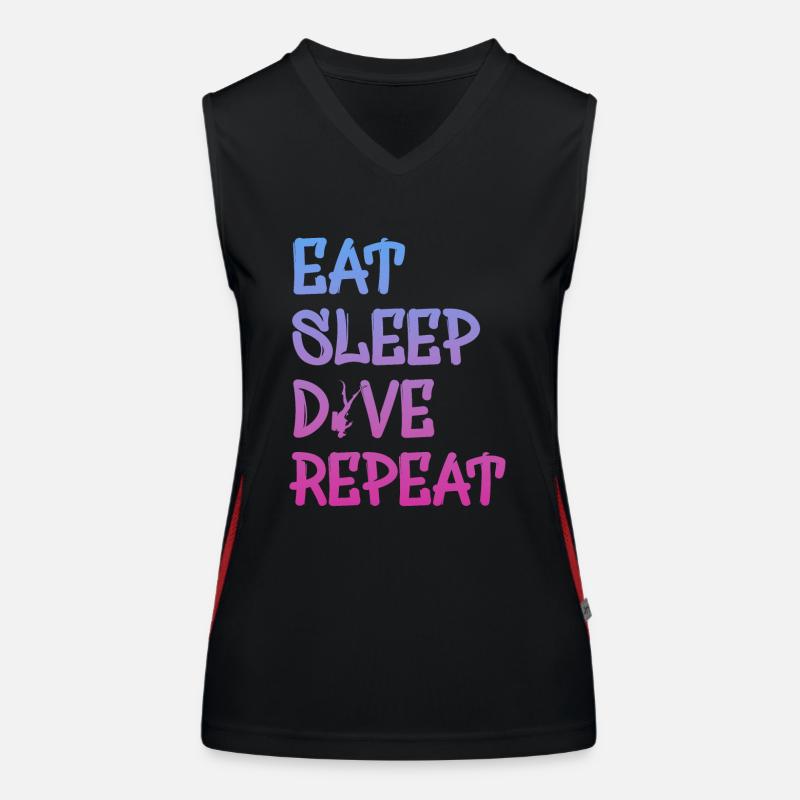dive, diver, scuba diving, tauchen Funktionelles Kontrast-Tank Top für Frauen