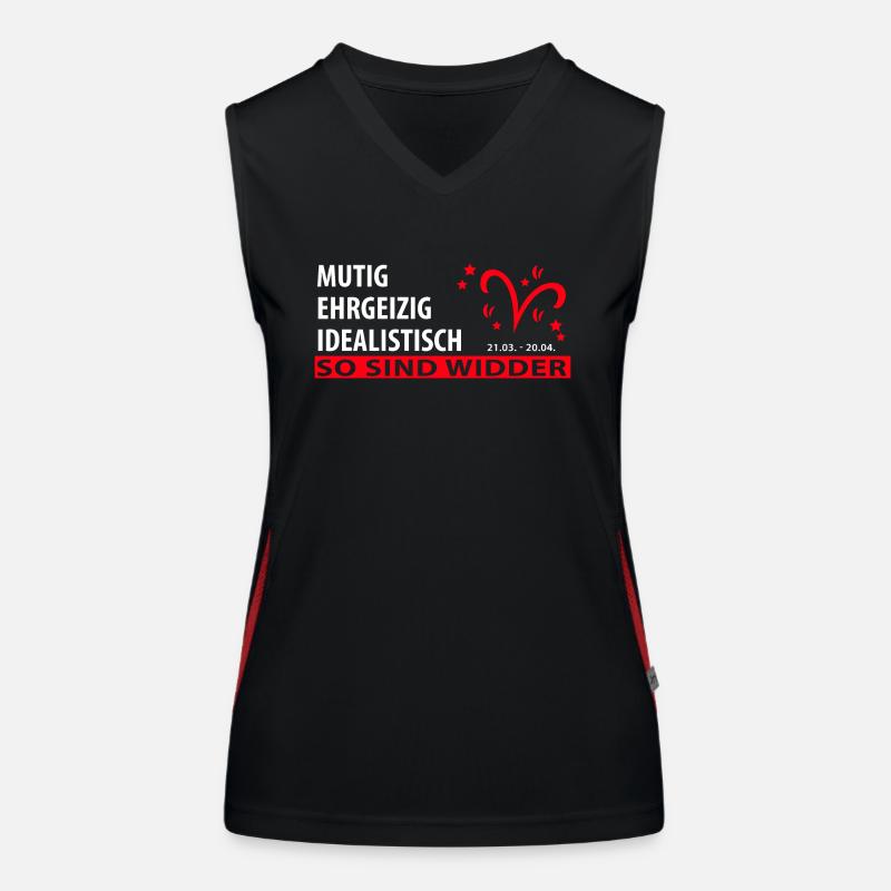 Sternzeichen Widder - Eigenschaften Funktionelles Kontrast-Tank Top für Frauen