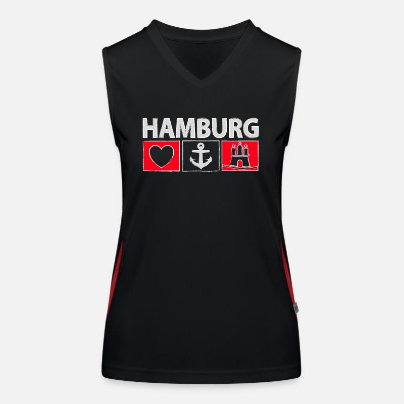 Hamburg Funktionelles Kontrast-Tank Top für Frauen