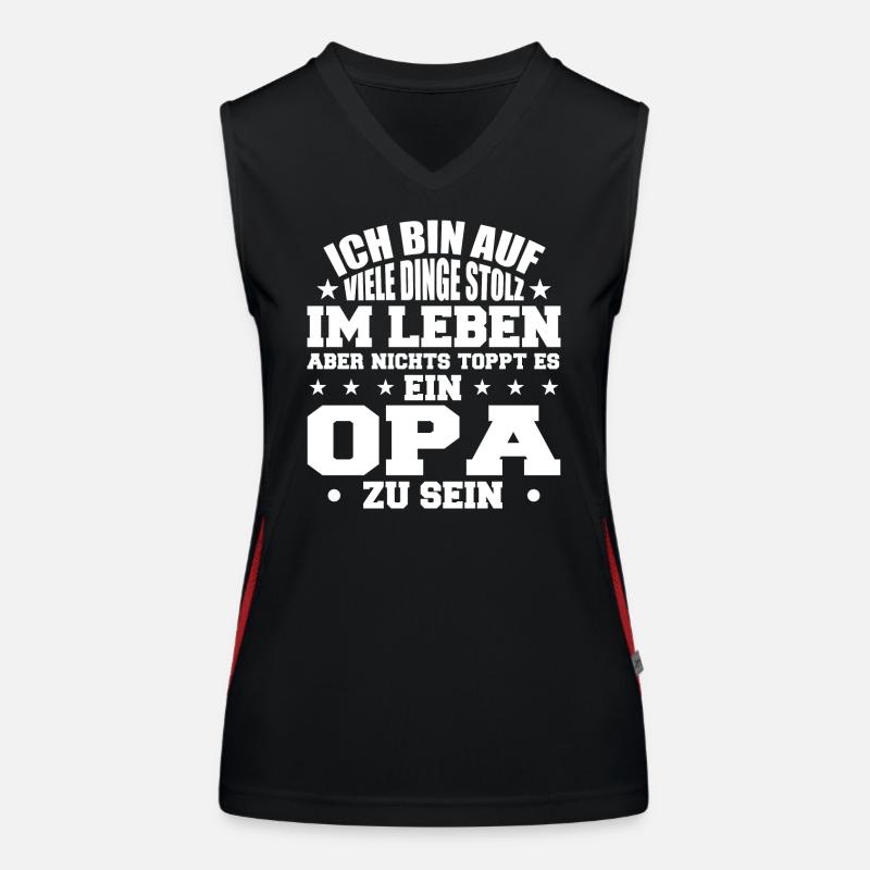 ich bin stolz wie ein Opa Funktionelles Kontrast-Tank Top für Frauen