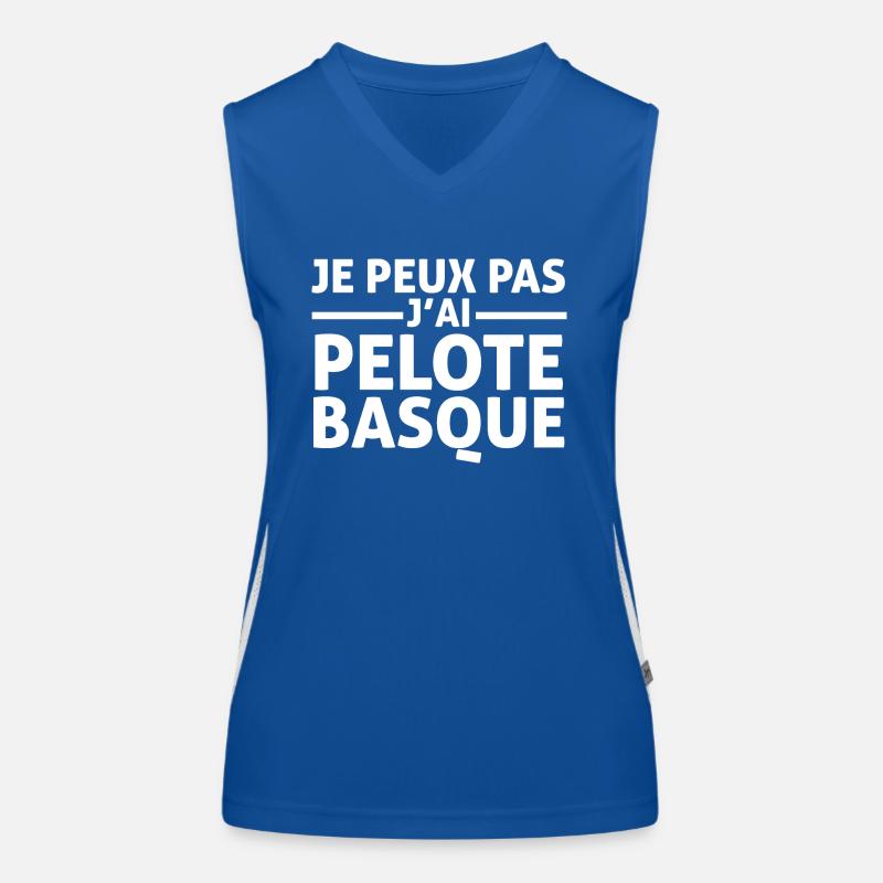 je peux pas j'ai Pelote basque Débardeur respirant contrasté Femme