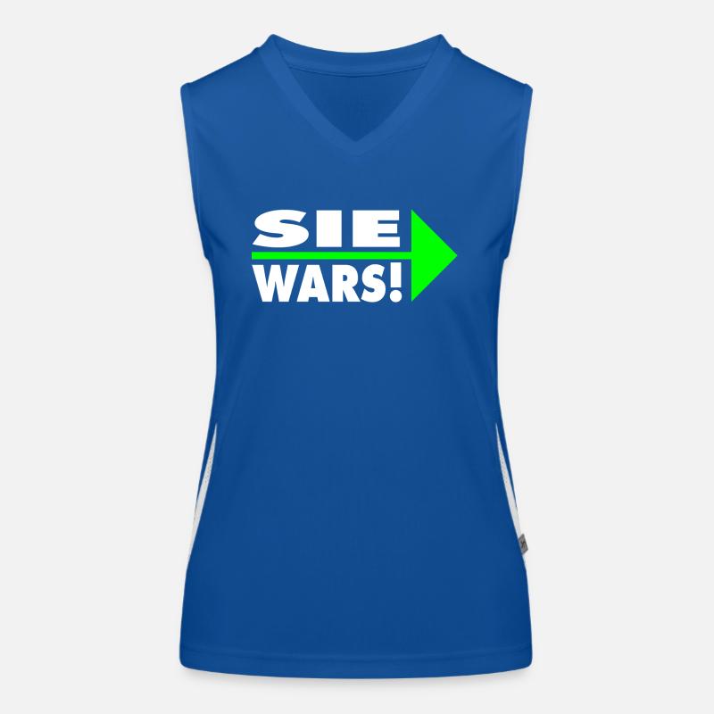 Sie wars! Partner- oder Partyshirt Funktionelles Kontrast-Tank Top für Frauen