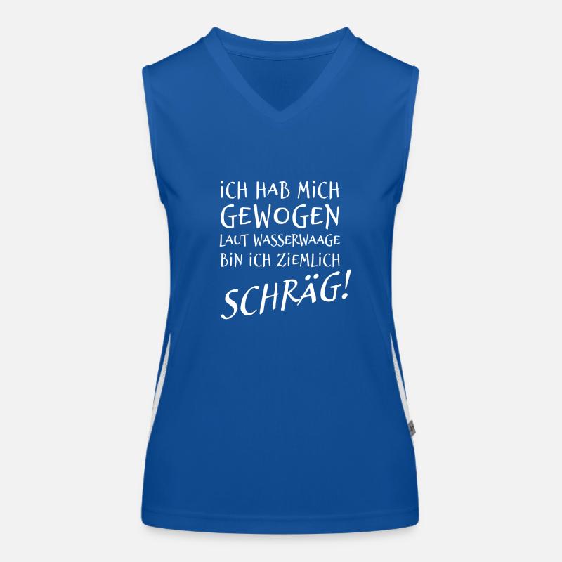 Laut Wasserwage bin ich ziemlich schräg Funktionelles Kontrast-Tank Top für Frauen