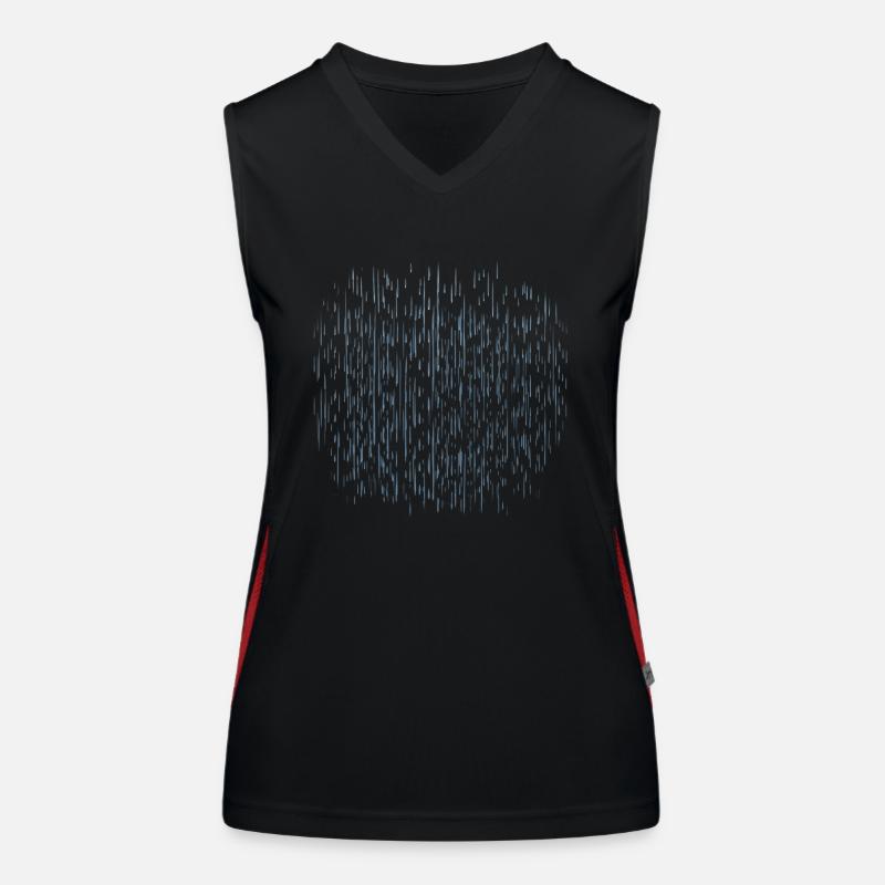 Rain Drops Pattern Women's Functional Contrast Tank Top