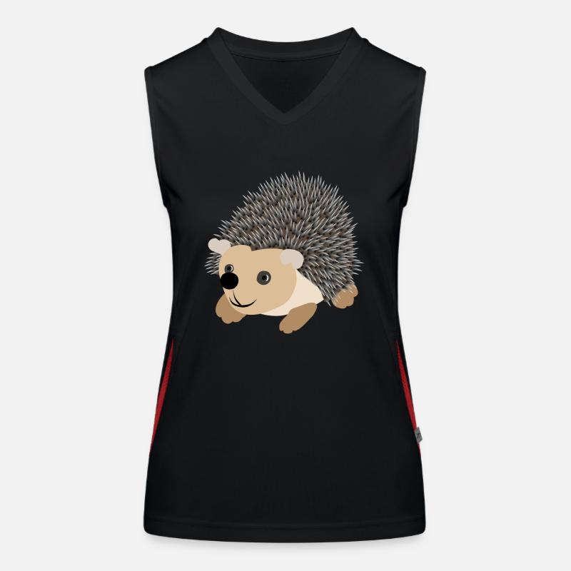 Süßer Igel Funktionelles Kontrast-Tank Top für Frauen