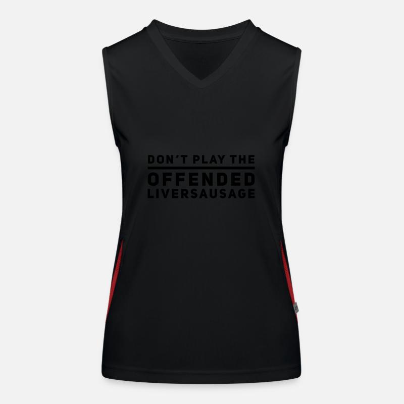 beleidigte Leberwurst Funktionelles Kontrast-Tank Top für Frauen